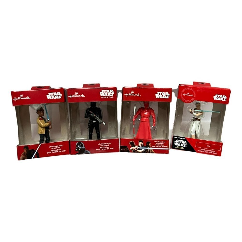 Hallmark Star‎ Wars Decorations Lot 4 Rey Finn Red Praetorian Black Serie…